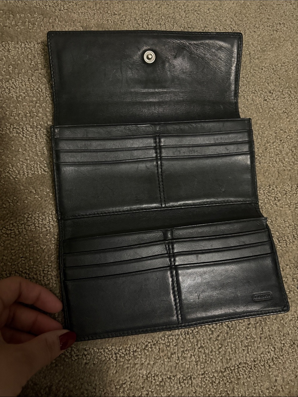 Coach Black vintage Signature Continental Wallet - Picture 4 of 4